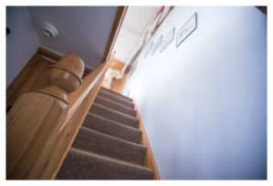 The staircase up to the loft